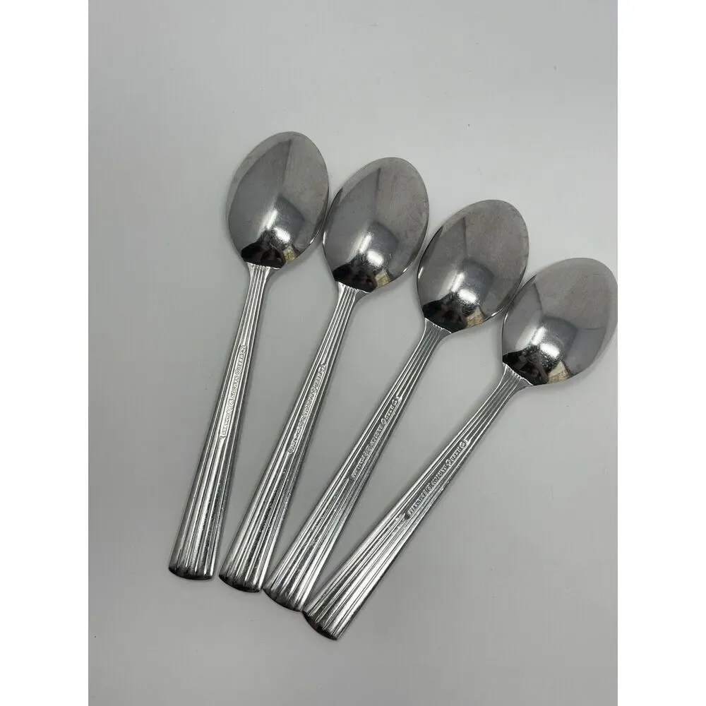 Reed & Barton Berkeley 18/10 Stainless Steel Flatware Tea Spoon 6.25” Set Of 4
